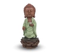 Statue Bouddha Porte - Encens Kasyapa - Création Authentique - Ambiance Zen et harmonieuse - Magnifique Figurine Porte-Bonheur - Idée Cadeaux Toute génération - H25cm-Zen’Light