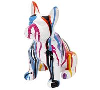 Statue bouledogue français collection GALERIE D'ART multicolore