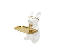 Statue Bulldog blanc vide-poche