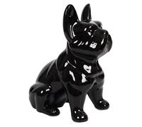 Statue Bulldog en Céramique Noir Brillant H30cm - STOKY