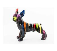 Statue : Bulldog français debout Trash noir 90 cm - Amadeus - Noir - Résine Noir G