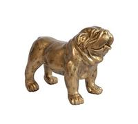 Statue : Bulldog usa patine doré 43 cm - - Or / Doré - Résine