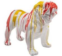 Statue : Bulldog USA Trash miel 70 cm - Amadeus - Blanc - Résine Blanc G