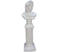 Statue buste blanc en magnésia 63,5 cm