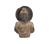 Statue Buste de Bouddha antique 82 cm MARRON ET OR G