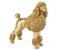 Statue Caniche Debout Trina 66cm Doré