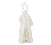 Statue Cerf Debout Manteau 76cm Blanc