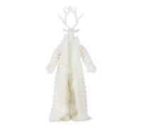 Statue Cerf Debout Manteau 92cm Blanc