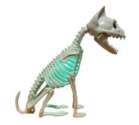 Statue Chat Squelette Figurine Lumineuse D'Halloween | Figurine Gothique De Table Pour Propriétaires Maison Appartement Bureau Salon Restaurants Chambre Bibliothèque Manteau De