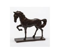 Statue : Cheval au trot 24 cm - - Marron - Résine