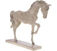 Statue : Cheval sur socle crème 55 cm - Amadeus - Crème / Ivoire - Résine Beige G