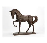 Statue : Cheval sur socle en résine H49,5 cm - Amadeus - Marron - Résine MARRON G