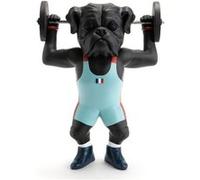 Statue : Chien Haltérophilie 34 cm - Amadeus - Multicolore - Résine MULTICOLORE G