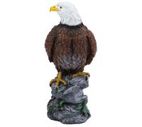 Statue d'aigle pour jardin - Résine durable - Décoration de jardin - Répulsif pour oiseaux - Balcon/Sculpture - Résistant aux intempéries - Écologique