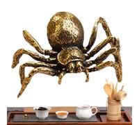 Statue d'araignée en laiton, statue d'araignée animal sculpture, laiton miniature artisanat araignée thé animaux de compagnie ornements Home antique collection figurines Desktop Crafts ornements