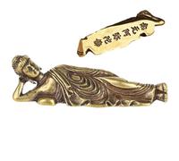 Statue de Bouddha au repos | Figurines de Bouddha couché en laiton - Sculptures de Bouddha en laiton rétro, statue de méditation, Idole de méditation d'ornement de bureau pour le yoga à la maison en