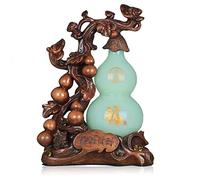 Statue de Bouddha d'accouplement Porte-Bonheur pour la Maison, Bijoux, Protection de la Richesse, Figurine Feng Shui, Sculpture Assise, décoration (Couleur : B)
