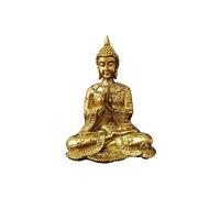 Statue de Bouddha de Jardinage doré, Ornement Artisanal, Figurine de Salle de Maison, Sculpture Assise, décoration