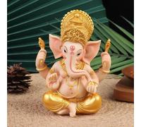Statue De Bouddha En Or, Seigneur Gganesha, Éléphant, Sculptures De Dieu, Figurines Ganesh