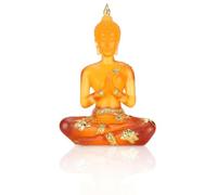 Statue de Bouddha en Résine, Figurine Sculpture Priant Bouddha Assis | Transparente, Antique, Décoration de Jardin de Table de Bureau à Domicile, Cadeau Anniversaire