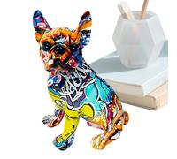 Statue de Bouledogue Modèle Animalier Bulldog En Résine Pour Bureau | Statuette Animalière Compacte Décorative Pour Bureau Bibliothèque Chambre Salon