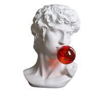 Statue de Buste de David - Statue décorative en résine pour Bureau, Sculpture Artistique de David | Figurine en résine soufflant des Bulles avec Finition imperméable, décoration Multifonction