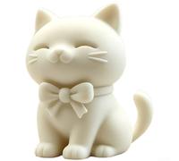 Statue de chat moderne imprimée avec nœud papillon, figurine de chaton élégante pour la maison, le bureau, décoration artistique compacte pour étagère, vitrine (chat)