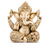 Statue de Dieu Hindou Ganesh - Statue éléphant de Bouddha Ganesh 26,5 x 30,5 cm - Bénédiction de la Maison Diwali, décoration en résine, Art Artisanal, Ornement de Bureau