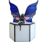 Statue de fée aux ailes colorées FONGWAN Figurine Décoration de jardin-bleu Bleu G