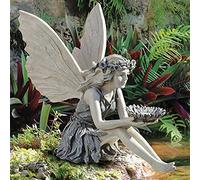 Statue De Fée De Jardin, Sculpture De Tournesol, Ornement De Mangeoire À Oiseaux En Pierre, Figurine D'ange Réaliste, Décor Extérieur