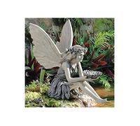 Statue De Fée De Jardin, Sculpture De Tournesol, Ornement De Mangeoire À Oiseaux En Pierre,Figurine D'ange Réaliste, Décor Extérieur