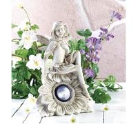 Lunartec Statue de fée assise avec lampe LED solaire