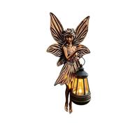 Statue de fée solaire - Lanterne solaire d'extérieur étanche | Éclairage extérieur de terrasse pour porche, patio, cour, cour, arrière-cour, clôture, balustrade, mur, maison, appartement