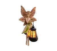 Statue de fée solaire - Lanterne solaire d'extérieur étanche | Éclairage extérieur de terrasse pour porche, patio, cour, cour, arrière-cour, clôture, balustrade, mur, maison, appartement