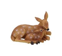 Statue de Gnomes de Jardin Animal, Sculpture en Résine Cerf, Ornement Biche et Faon, Figurines pour Jardin et Maison