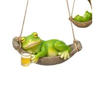 Statue de grenouille - Pendentif réaliste en forme de petite grenouille | Statue d'animal de patio à suspendre | Pour intérieur, jardin, terrasse, jardin, porche, balcon, , porte, mur, arbre