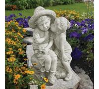 Statue De Jardin Effet Pierre Pour Enfants, Décoration D'extérieur, Pour Garçon Et Fille, Sculpture De Banc, Figurine De Bonsaï Miniature Artisanale