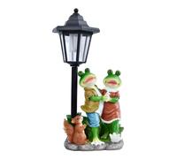 Statue de jardin solaire - Lampe de sculpture de lanterne d'allumage et | Statue solaire de jardin en résine avec lampe de poche LED à allumage et arrêt automatique, statuette étanche pour extérieur