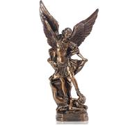Statue de l'Archange Saint Michel (12,5 pouces), Résine Bronze, Victoire sur Satan, Déco et Collection .