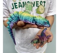 Statue de lézard imprimée en 3D, animal imprimé en 3D flexible, figurines colorées, cadeaux, 23,5 cm/9,25 pouces B