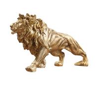 Statue de Lionceau Vintage en Résine, Figurine Miniature Décorative Or | Décoration de Bureau, Base Plate Stable, Style Rétro Créatif, pour Étagère, Armoire et Salon