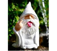 Statue de nain de jardin amusante en résine, ornement vertical pour pelouse et cour