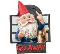 Statue de nain de jardin FONGWAN ornement elfe décoration pour jardin et pelouse-Go away G