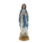 Statue de Notre Dame de Lourdes - Palais du Rosaire - 23cm - Résine colorée - Bleu
