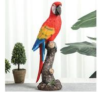 Statue de perroquets en résine de 40 cm, Ornements de Jardin, Ornement d'oiseau en résine réaliste, modèle de Perroquet, Label