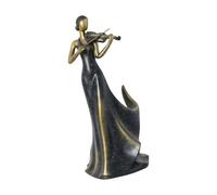 Statue de Porte-Bouteille de vin en résine, présentoir de Table de violoniste avec Base Stable, Finition Noire et dorée pour comptoir, décoration de Maison et d ' Armoire