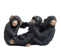 Statue de singes de la sagesse - Jolie figurine de singe en résine | Figurine de singe mignonne | Statue de petit animal pour décoration d'intérieur, bureau, balcon, salon, jardin ou cour