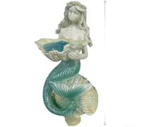 Statue de sirène solaire avec lumière changeante pour jardin | Lampe solaire à changement de couleur, sirène en résine synthétique, contrôle automatique du capteur