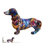 Statue de teckel - Figurine de chien créative, figurine décorative d'animal | Chien de sculpture animale artisanale avec design accrocheur, décoration fantaisiste pour chiens domestiques pour