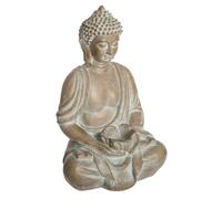 Statue Déco ""Bouddha Blanchi"" 39cm Beige